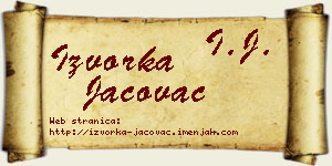 Izvorka Jačovac vizit kartica